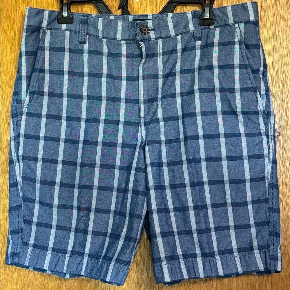 Men's Blue Plaid Chaps Shorts